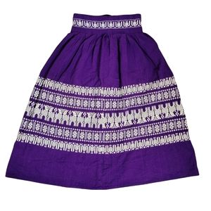 Hand made South American purple midi skirt